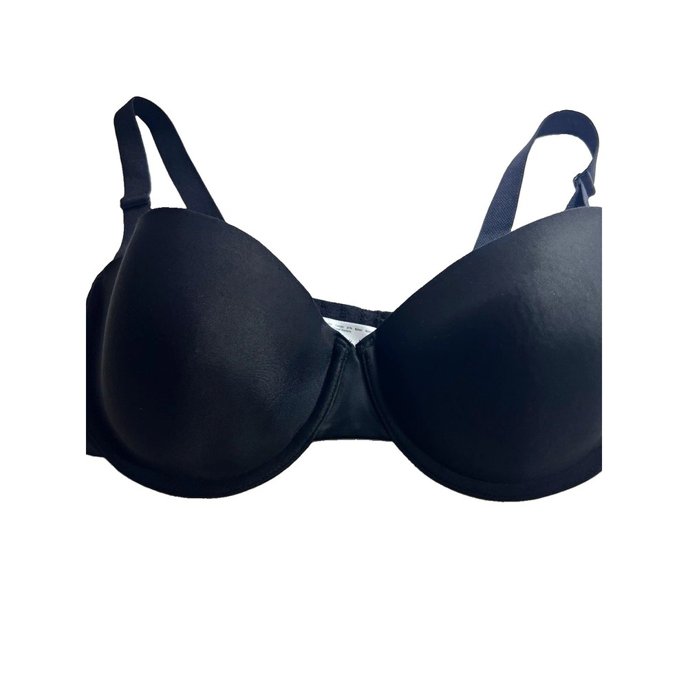 Maidenform 38D Black Underwired Padded T-Shirt Bra Solid Hook & Eye 07955